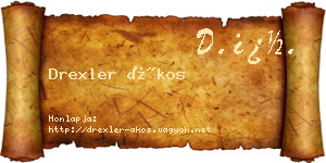 Drexler Ákos névjegykártya